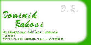 dominik rakosi business card